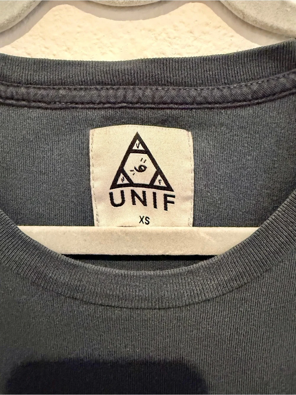 RARE UNIF black grunge oversized shirt Hit Me Baby One More Time Graphic Y2K xs - Picture 4 of 7